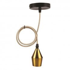 Candellux - Viseča stropna svetilka Steel 1x60W E27 Golden