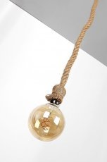 Viseča stropna svetilka Steel 1x60W E27 Rope