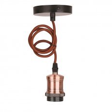 Viseča stropna svetilka Steel 1x60W E27 Black/Patina