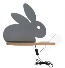 Otroška luč Rabbit s stikalom 4W LED 4000K IQ Grey/White (with plug)
