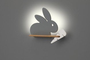 Otroška luč Rabbit s stikalom 4W LED 4000K IQ Grey/White 