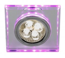Reflektorska svetilka SS-22 CH/TR+PK GU10 50W+LED SMD 2,1W Violet