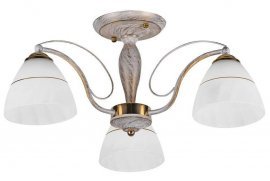 Viseča stropna svetilka Fanetta 3x60W E27 White/Golden