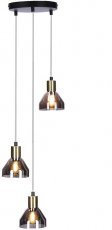 Viseča stropna svetilka Gregory Talerz 3x40W E14  Black/Brown