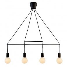 Viseča stropna svetilka Alto 4x40W E27 Black Matt