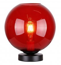 Candellux - Namizna svetilka Globe 1x60W E27 Red