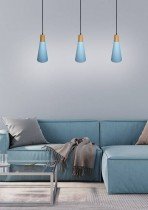 Candellux - Viseča stropna svetilka Faro 1x40W E27 Blue