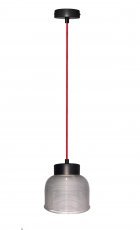 Candellux - Viseča stropna svetilka Liverpool 1x40W E27 145mm Black/Red