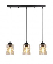Candellux - Viseča stropna svetilka Felis 3x60W E27 Black