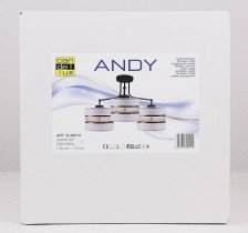 Candellux - Viseča stropna svetilka Andy 3x40W E27 Black/Chrome