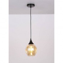 Candellux - Viseča stropna svetilka Aspa 1x40W E27 Black