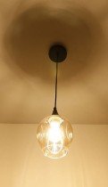 Candellux - Viseča stropna svetilka Aspa 1x40W E27 Black