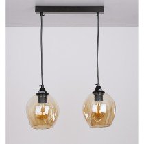 Candellux - Viseča stropna svetilka Aspa 2x40W E27 Black