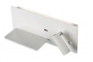 Candellux - Stenska svetilka Olly 4W+3W LED White ( + charge USB)