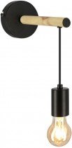 Candellux - Stenska svetilka Izzy 1x60W E27 Black
