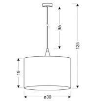 Candellux - Viseča stropna svetilka Talerz 1x60W E14 Black