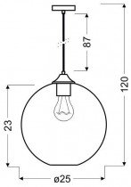 Candellux - Viseča stropna svetilka Edison 25 1x60W E27 Amber