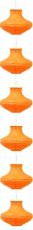 Candellux - Viseča stropna svetilka Griff 6x40W E14 Orange