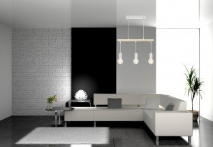 Candellux - Viseča stropna svetilka Izzy 3x60W E27 White