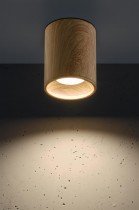 Candellux - Stropna svetilka Tube 1x15W 7,9/10 GU10 Wooden