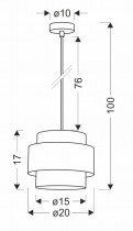 Candellux - Viseča stropna svetilka Rattan 1x40W E27 