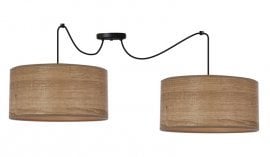 Viseča stropna svetilka Legno 30 - oreh 2x40W E27 