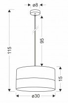 Candellux - Viseča stropna svetilka Porto 1x60W E27 