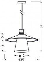 Candellux - Viseča svetilka Loft 1x60W E27
