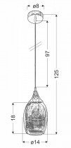 Candellux - Viseča svetilka Marina 1x60W E27 - krom