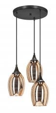 Viseča svetilka Marina 3x60W E27 - bakrena