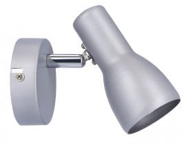 Stenska svetilka Picardo 1x40W E14 - siva/srebrna