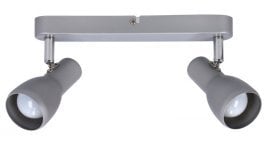 Stropna svetilka Picardo 2x40W E14 - siva/srebrna