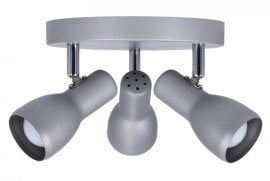 Stropna svetilka Picardo 3x40W E14 - siva/srebrna