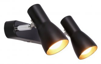Candellux - Stropna svetilka Picardo 2x40W E14 - črna mat