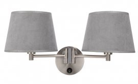 Stenska svetilka Ibis 2x40W E14 - satin/grafit