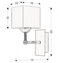 Candellux - Stenska svetilka Cubetto 1x60W E27