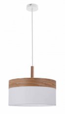 Viseča svetilka Orto 1x60W E27 - bela/les