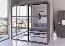 Garderobna omara Latte črni bor