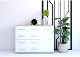 Komoda Frida 02 - sonoma+bela