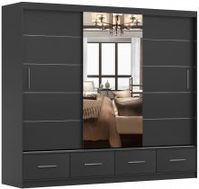IDŽCZAK meble - Garderobna omara Florence 250 cm - črna