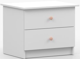 Nočna omarica Olaf - bela