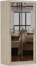 Garderobna omara z drsnimi vrati Tokyo M - 100 cm - sonoma hrast