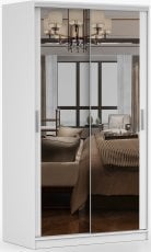 Garderobna omara z drsnimi vrati Tokyo M - 120 cm - bela