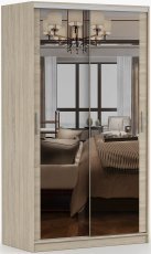 Garderobna omara z drsnimi vrati Tokyo M - 120 cm - sonoma hrast