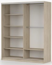 Idžczak meble - Garderobna omara z drsnimi vrati Tokyo M - 180 cm - sonoma hrast