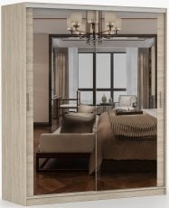 Garderobna omara z drsnimi vrati Tokyo M - 180 cm - sonoma hrast