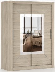 Garderobna omara z drsnimi vrati Venice - 150 cm - sonoma hrast