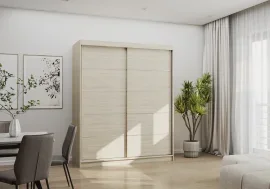 Garderobna omara z drsnimi vrati Bono 06 - 160 cm - sonoma hrast