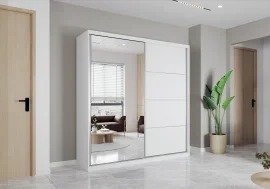 Garderobna omara z drsnimi vrati Pola 42 203B - bela