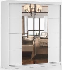 Garderobna omara z drsnimi vrati Pola 38 203 - bela 